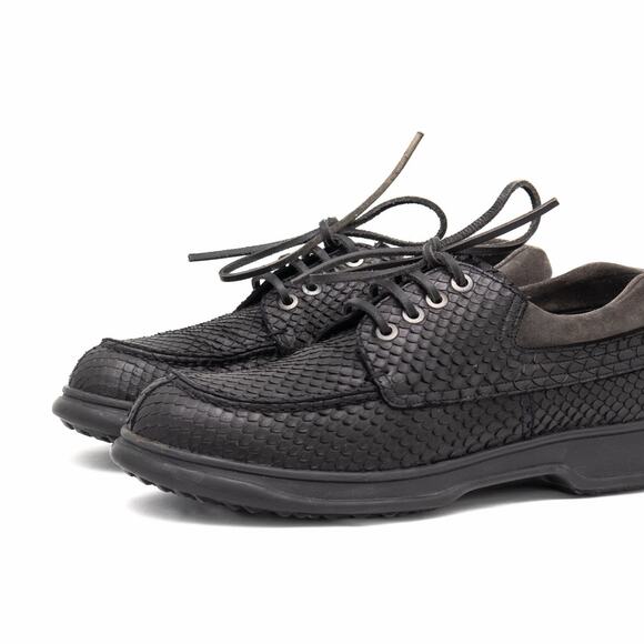 3.7k.$ PRADA RARE Snake Skin Black Split Toe Chunky Derby Avant Garde VTG US10 main image 7